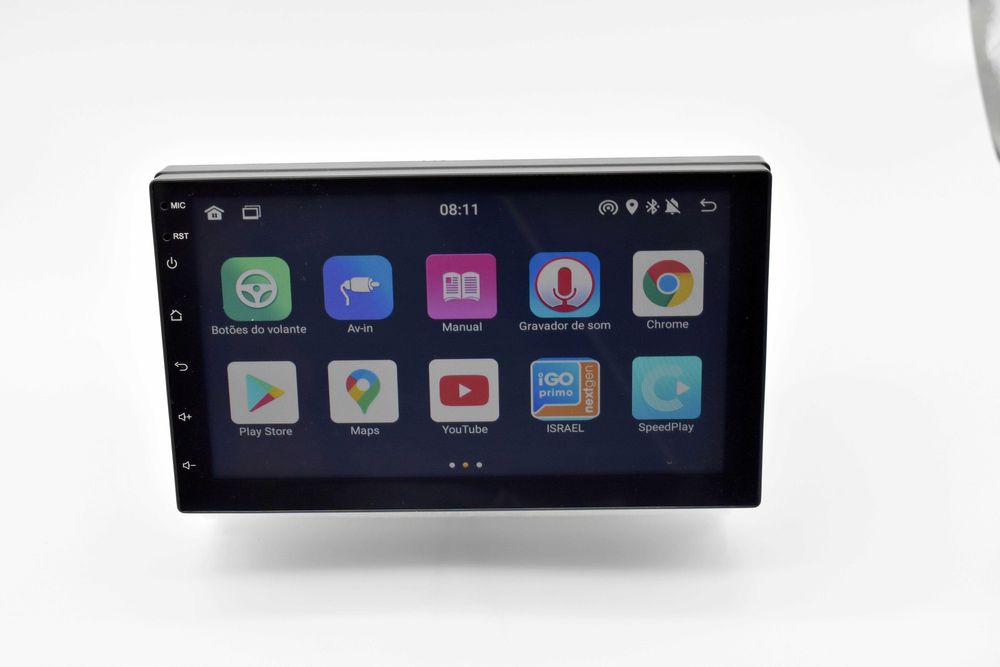 Auto Rádio Android de 1 DIN com 7 polegadas Android  GPS Carplay