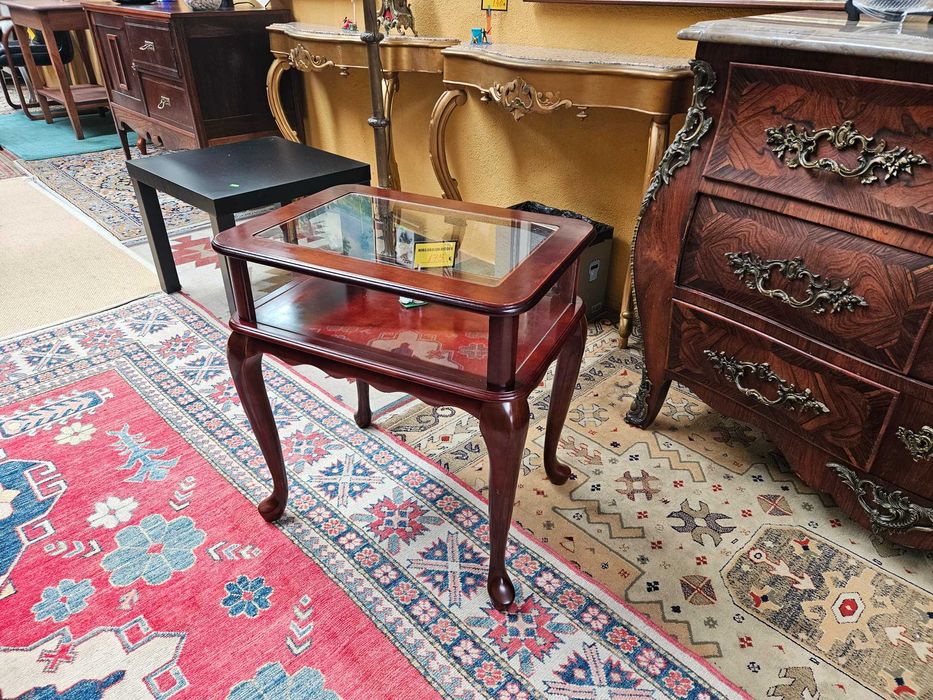 Mesa de centro em madeira e vidro - óptimo estado geral