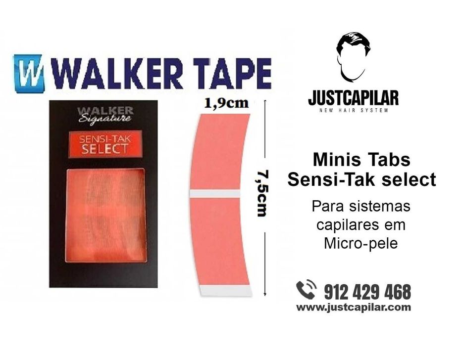 Minis Tabs Sensi-Tak select, para sistemas capilares em Micro-pele Poly/silicone - Próteses Capilares HD Premium | Justcapilar - Lisboa e Aveiro