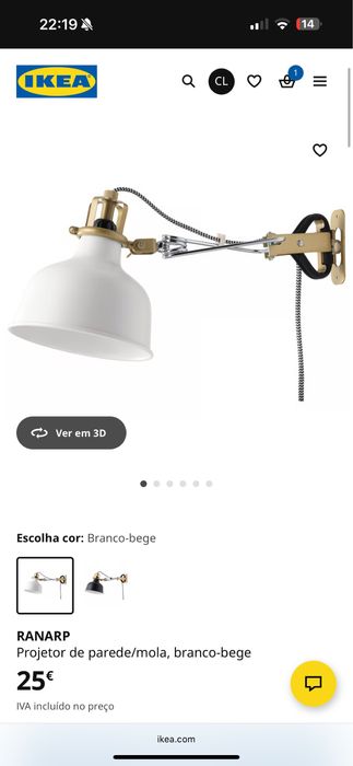 Candeeiro RANARP - ikea