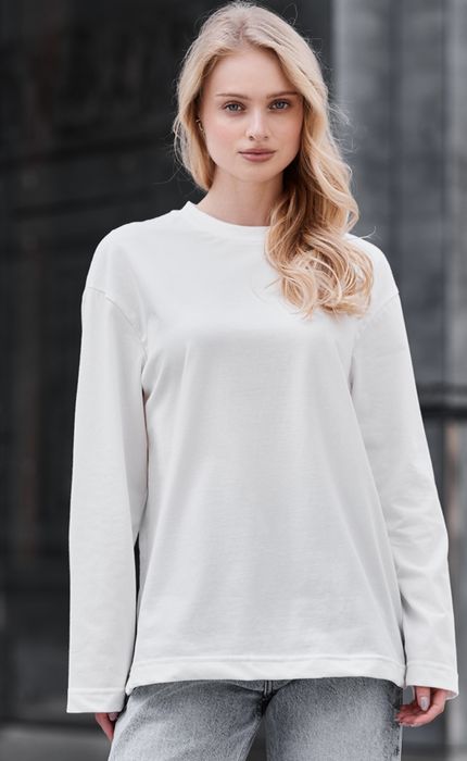 лонгслів білий оверсайз