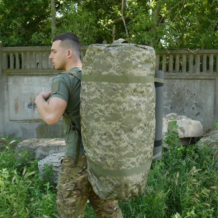 Тактична сумка-баул піксель / Сумка баул пиксель / Рюкзак военный