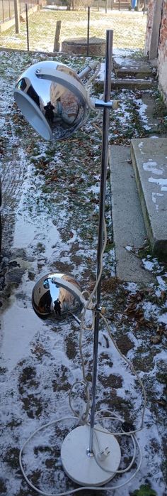 Chromowana lampa loft  space age vintage, designer nie vitra prl