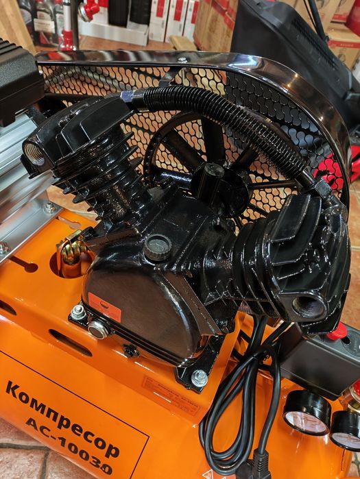 Компрессор Powercraft АС-10030 /100L/2х цил/ременной/пл.упаковка/219