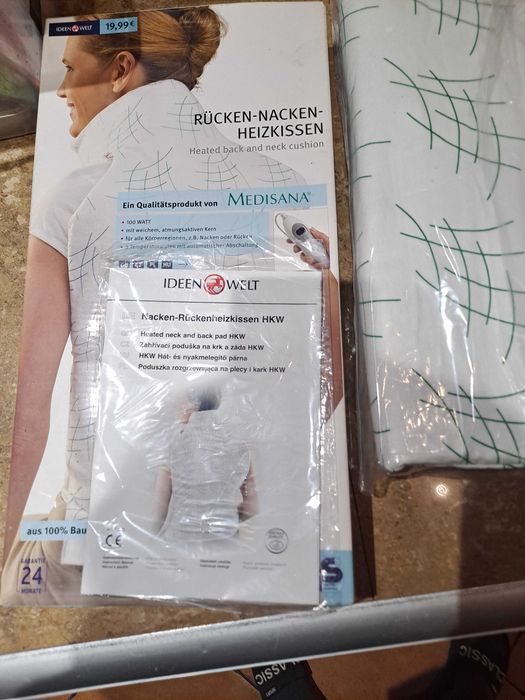 Wygrzewająca poduszka elektryczna na plecy i kark.