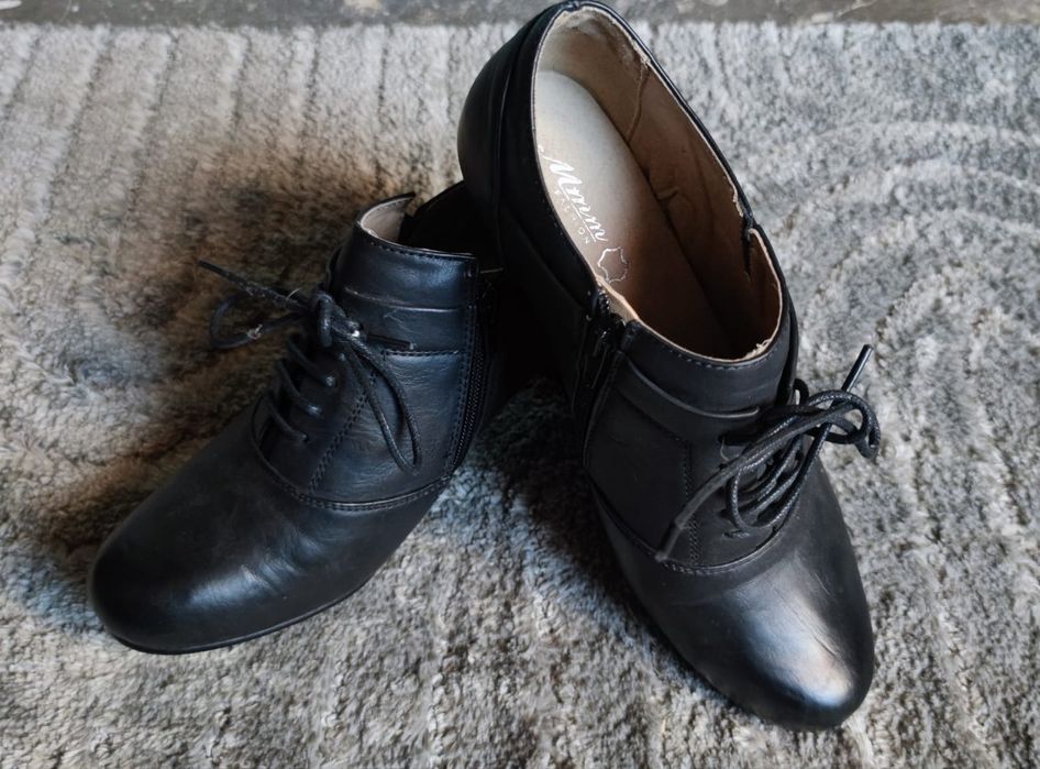 Buty czarne ze skóry