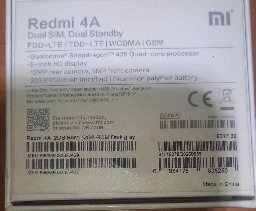 Продам Redmi 4A MI