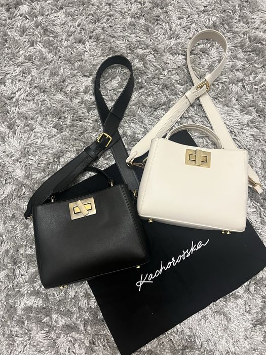 Сумка Качаровська Kachorovska Erna soft чорна, бежева