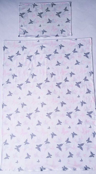 Komplet bawełnianej pościeli 100x135 w motyle