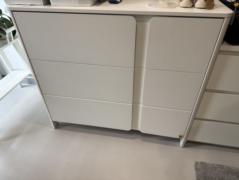 Łóżeczko 120x60 cm z komoda woodies seria smooth