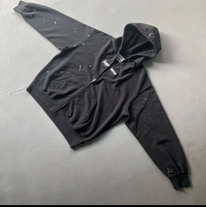 кофта supreme x maison margiela зипка суприм с краской mm6