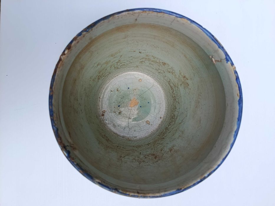 Vaso Cachepot Faiança Portuguesa St’ Anna Séc XVIII 24 cm