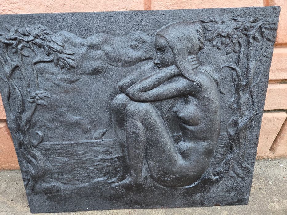 Placa em ferro fundido  do artista plástico francês