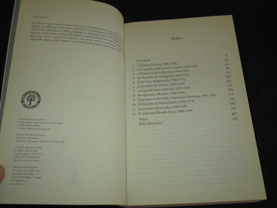 Livro História do Século XX Martin Gilbert