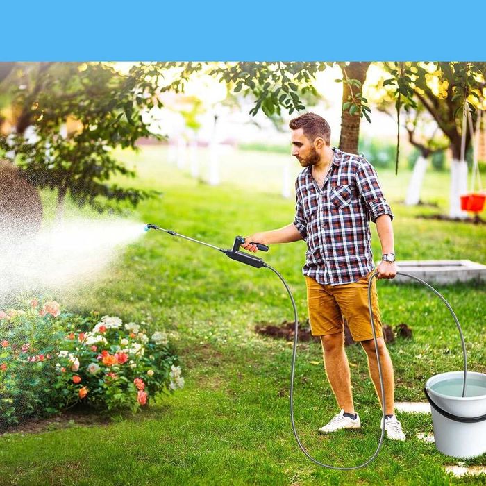 Akumlatorowy opryskiwacz elektryczny z dyszami plus wąż ciśnieniowy