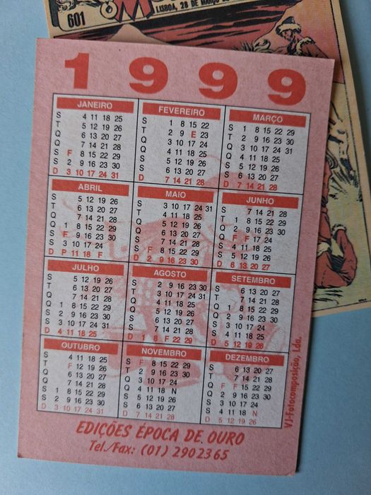 Coleção 9 calendários O MOSQUITO - Edições Época de Ouro