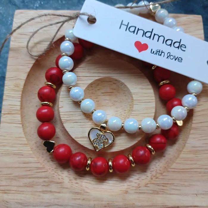 Bransoletki 2w1 z kamienia naturalnego Handmade