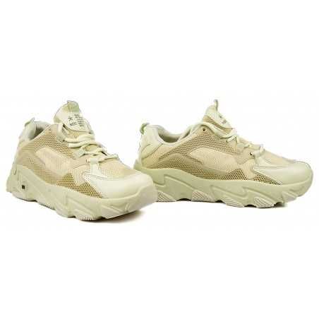 Sportowe sneakersy na grubej podeszwie zielone r 38