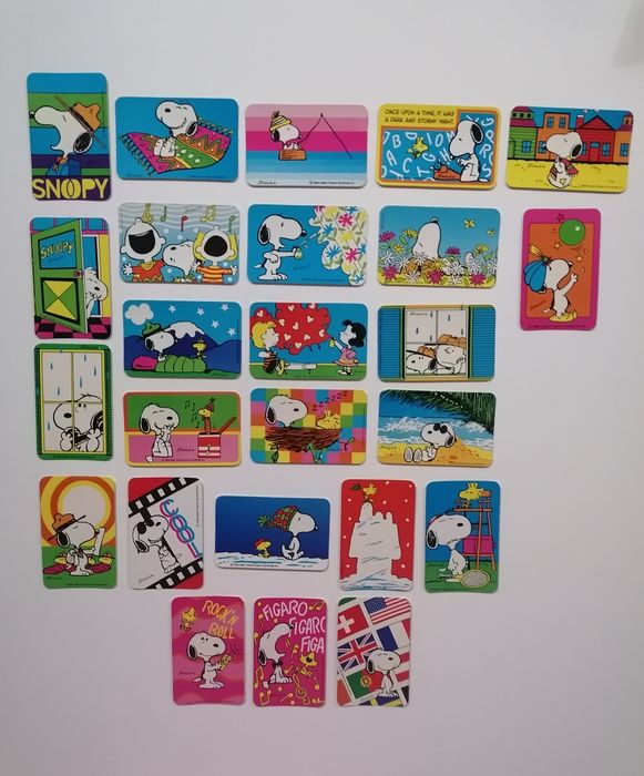 Set of 25 Snoopy Calendars from 1987, Numbered from No. 26 to No. 50