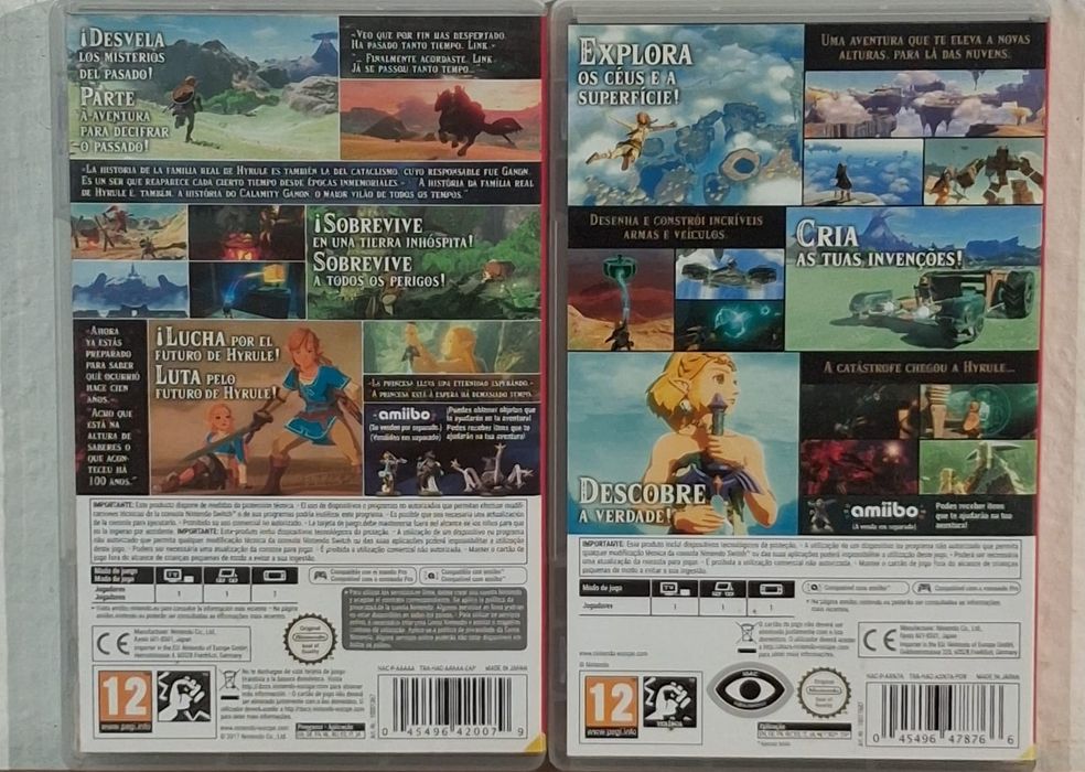 Zelda BOTW + Zelda Tears of the Kingdom (Switch) — físicos