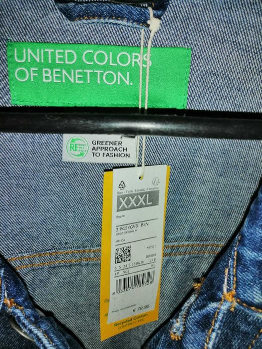 Джинсовий чоловічий піджак Бренду Benetton
