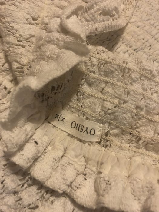 Top branco crochet Oysho