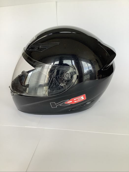 Capacete AGV Preto + auricular Bluetooth