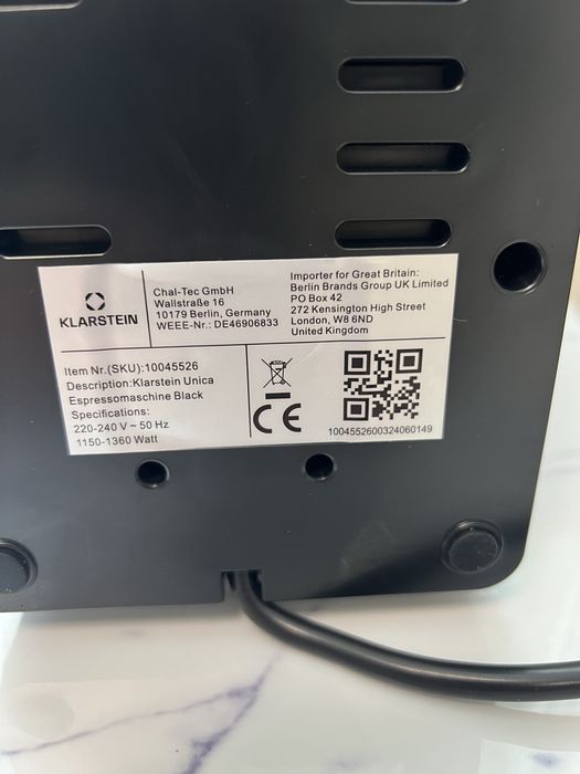 Кавоварка з Німеччини Klarstein Furore 10045526