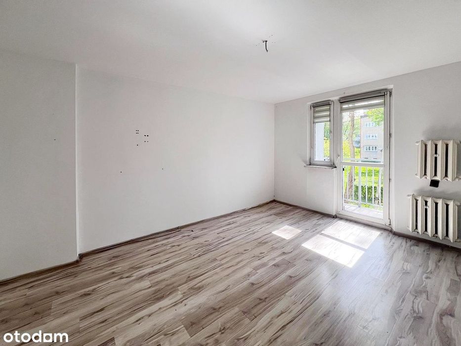 Gołonóg, 2 pokoje z balkonem w bloku, 1 piętro, CO, bez prowizji