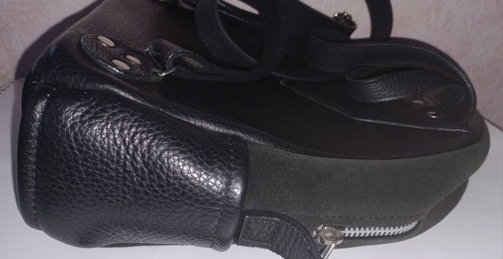 Жіночий рюкзак-сумка шкіряний