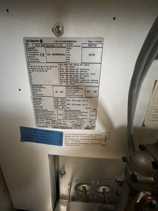 Piec gazowy dwufunkcyjny firmy De Dietrich