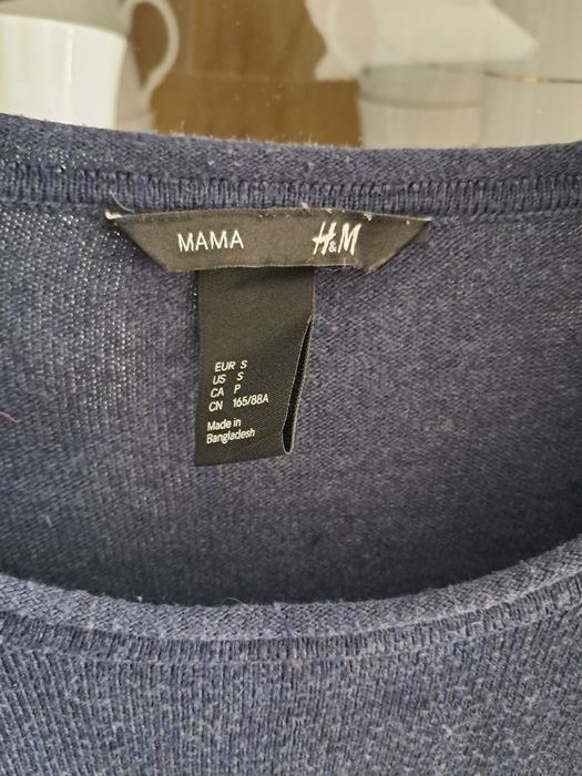Sukienka H&M Mama S granatowa ciążowa. Stan bardzo dobry. Wygodna swet