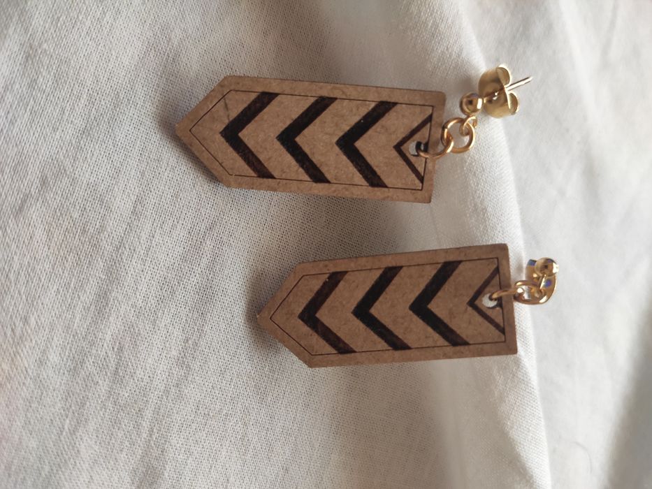 Brincos de madeira (hand made)