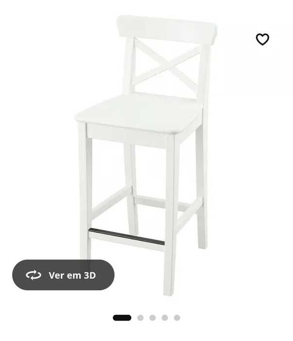Conjunto Mesa Alta IKEA TOMMARYD + 4 Bancos INGOLF + Almofadas (130x70)