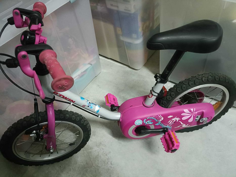 Bicicleta menina de 14" 3-6 anos BTWIN