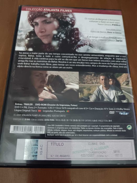 filme dvd original - climas