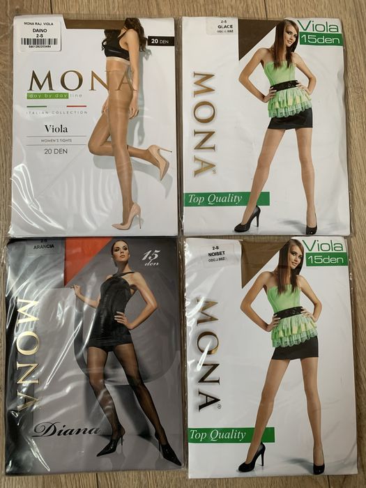 Rajstopy damskie nowe 2-S 4 sztuki 15DEN i 20DEN