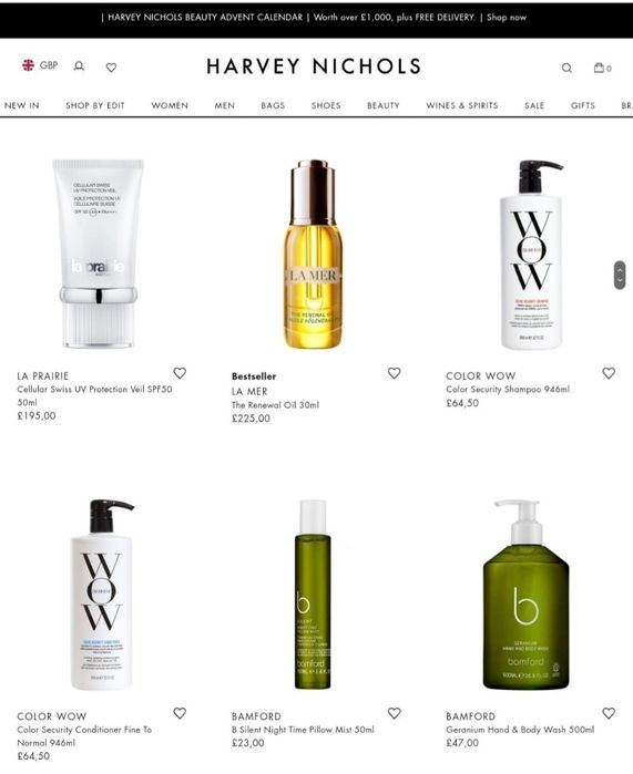 ПАРФУМИ та КОСМЕТИКА Адвент-календар Harvey Nichols Beauty & Fragrance