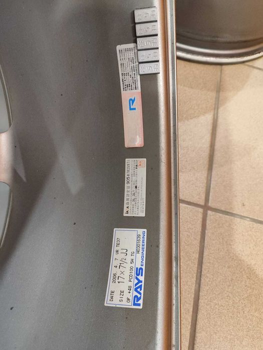Kute felgi RAYS Volk Racing TE37 17x7,5" 5x100  ET48