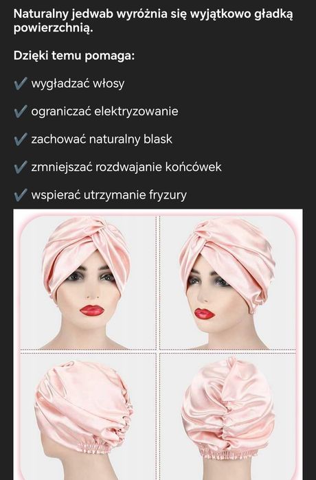 Turban z jedwabiu