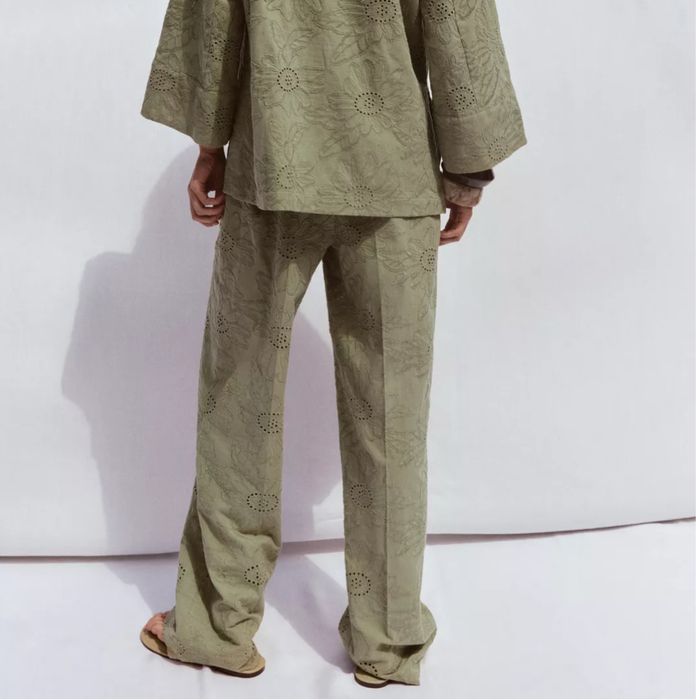 Прямі жіночі штани Zara, кюлоти із високою посадкою, брюки Zara s