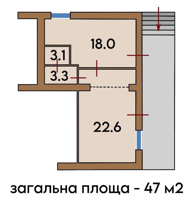 Торгова точка в епіцентрі трафіку: 47 м² біля Анголенка