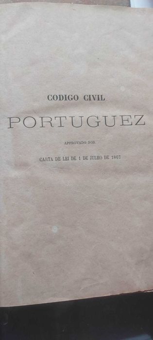 Código Civil Portuguez Annotado de A. Cardoso Paul - 1879 (Relíquia)