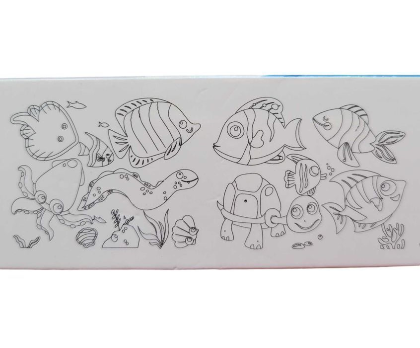 Nowa kolorowanka bazgroły na 3 metrach - Ocean rybki #347