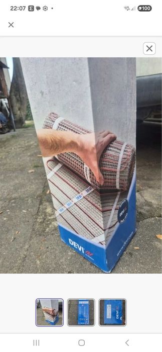 Mata grzejna DEVIheat 150S (DEVImat DSVF) 1200W 8m² dt.16m