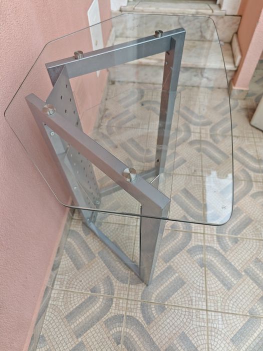 Estante de vidro para televisão
