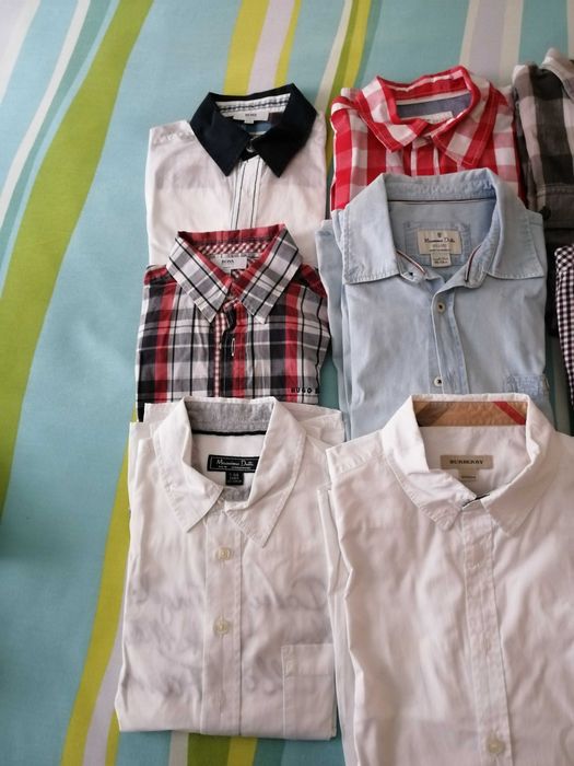 Camisas de menino de várias marcas em estado novo.
