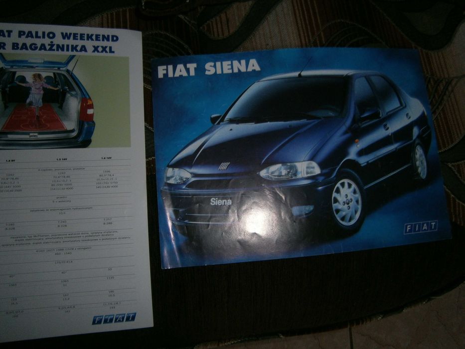 Folder prospekt Fiat Siena Palio weekend. Wysyłka w cenie!
