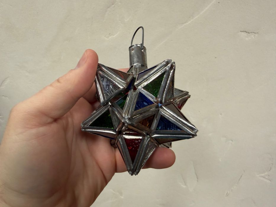 Witraż i metalowa ozdoba Marrakesz Maroko Ręcznie robione