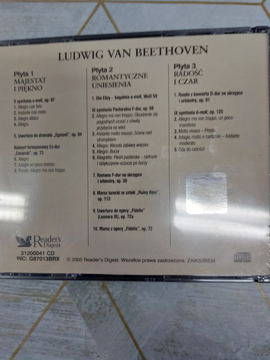 Ludwig van Beethoven. 3 CD. Nowe w folii